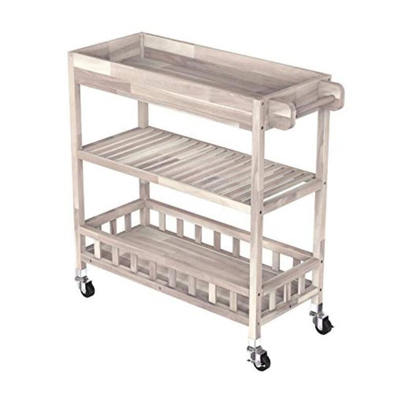 Organic White Interbuild Holger Kitchen Cart