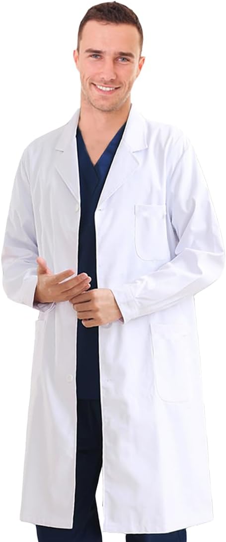 White lab coat for men