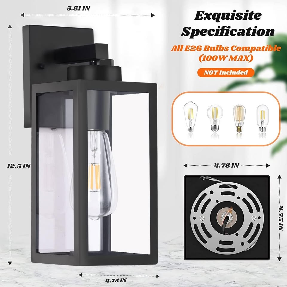 OUTKEIEI Outdoor Wall Lantern