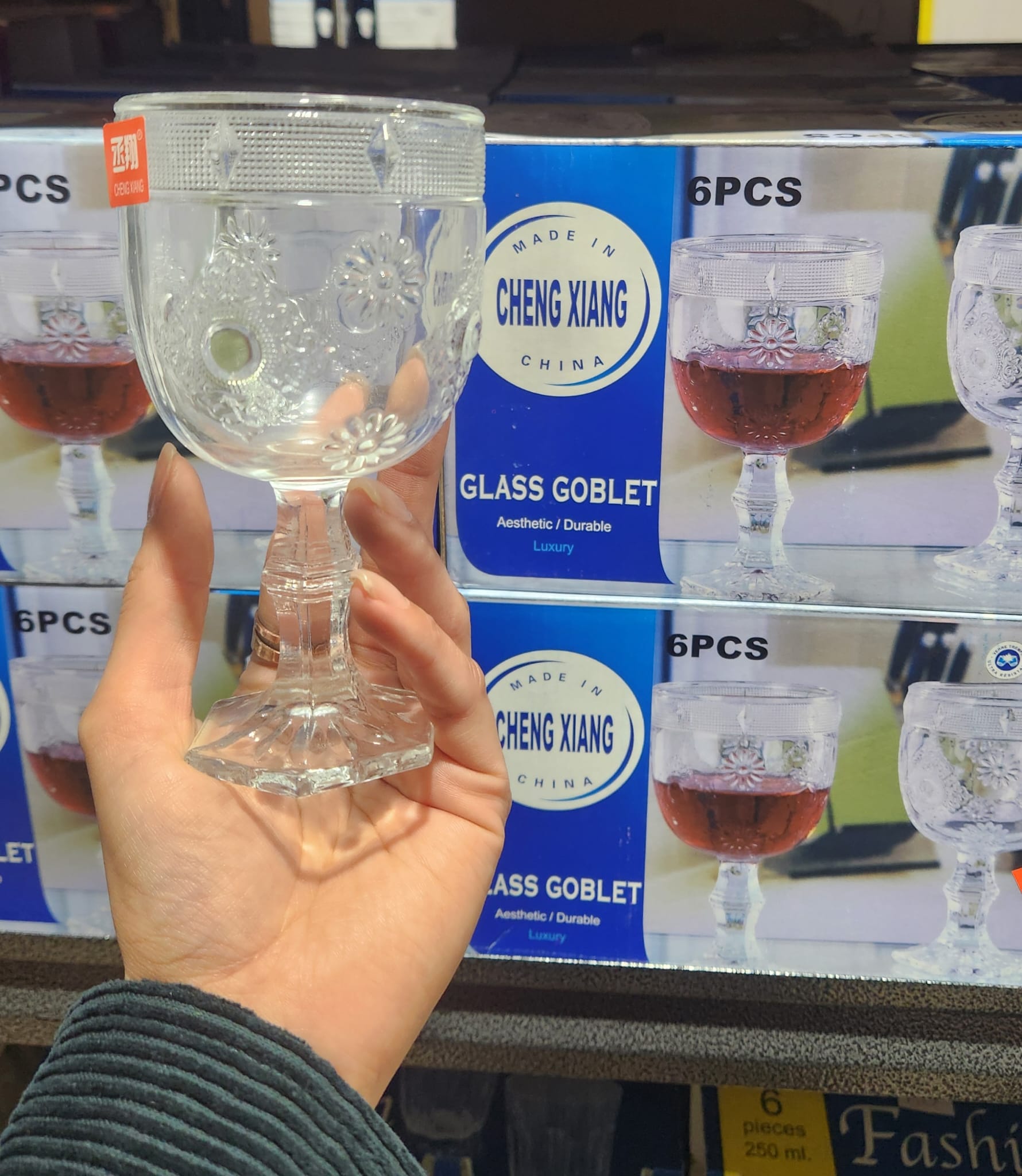 GLASS GOBLET 6PCS