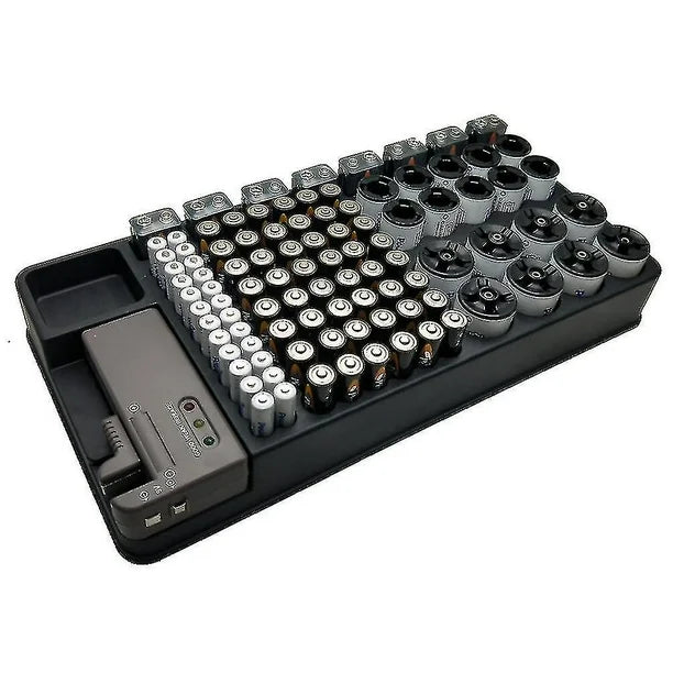 Removable Battery Tester Battery Organizer