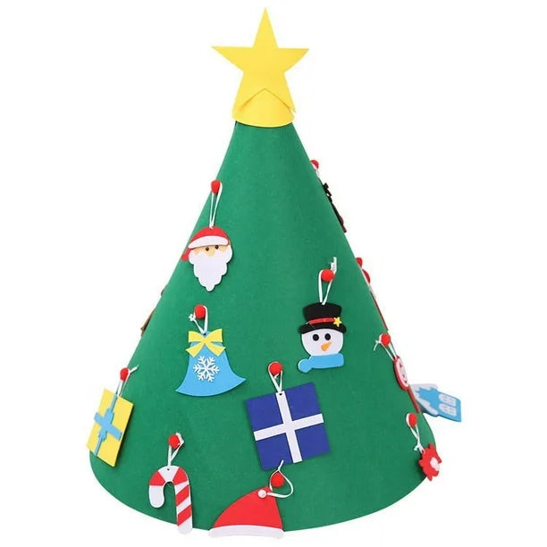 Christmas crafts / Christmas games / decorating a Christmas tree, large felt tree Dark green