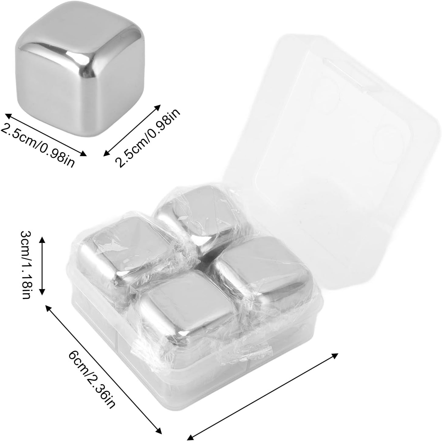 Whiskey Stones 4 Pack