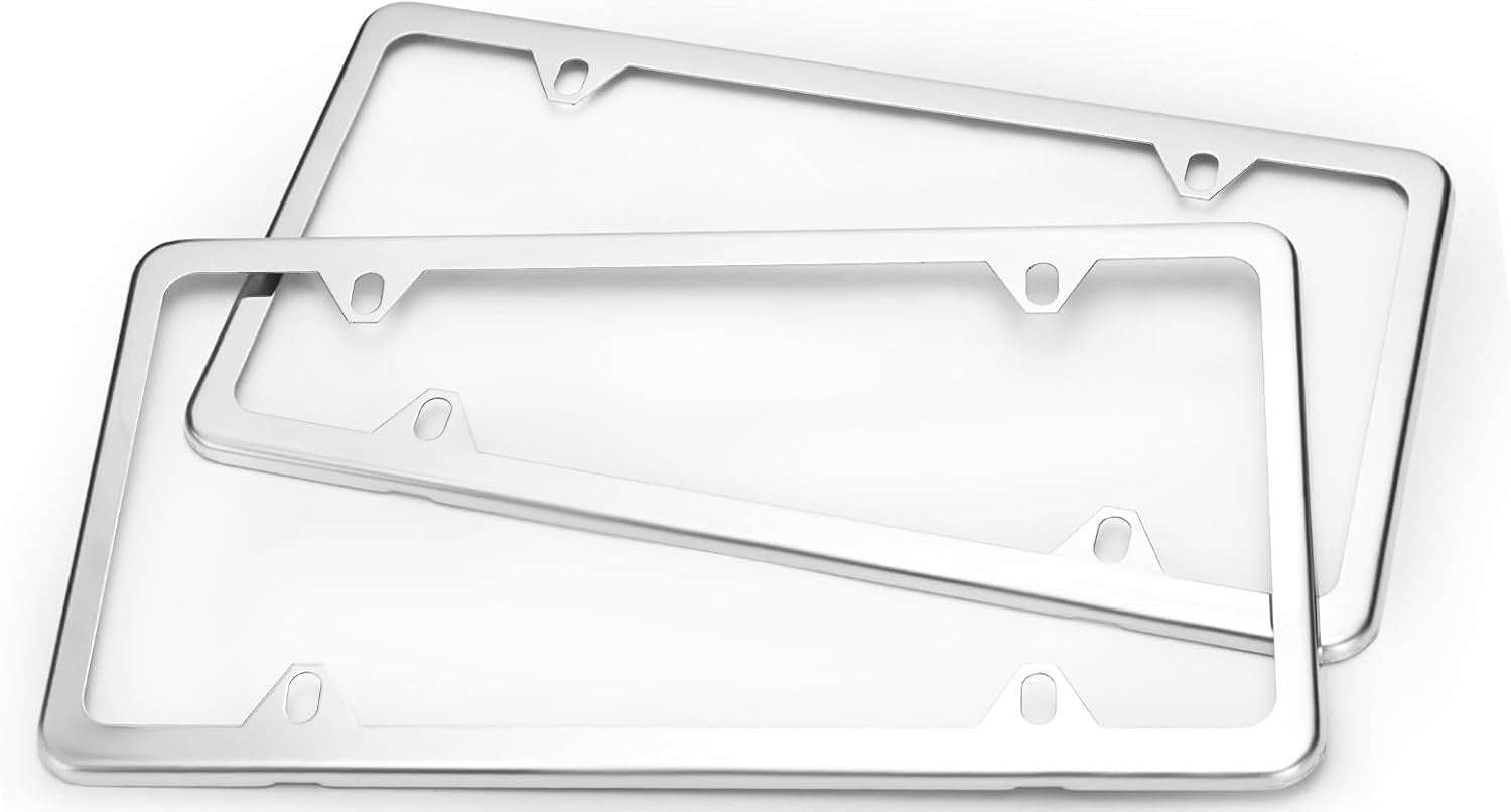 XCLPF 2 Pcs 4 Holes Stainless Steel Silver