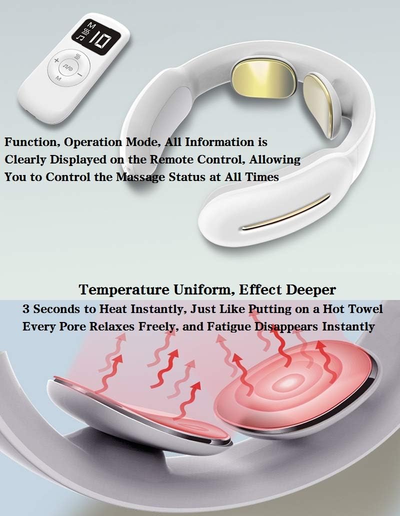 M10 Intelligent Electric Pulse Neck Massager with Heat Portable Massage Equipment