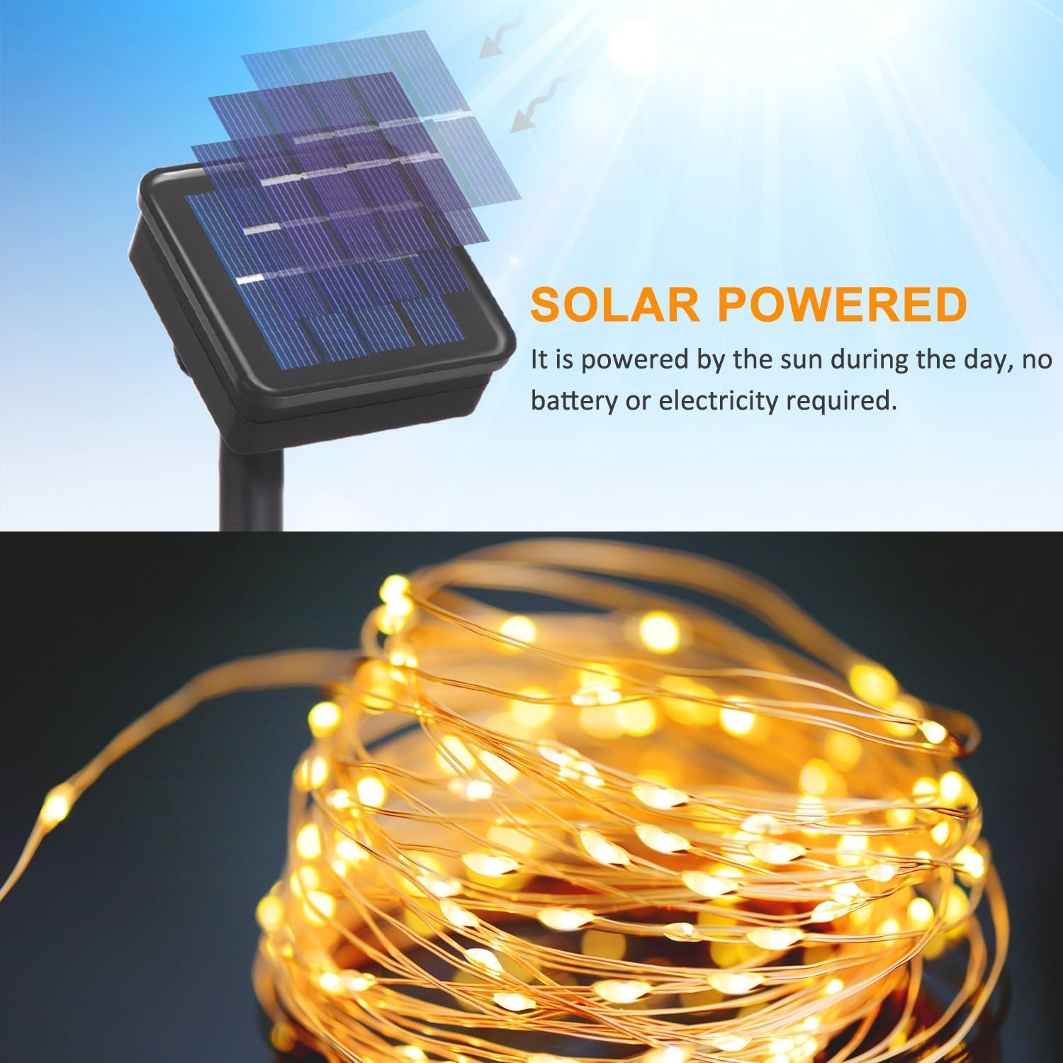 LED Solar String Light Outdoor Waterproof