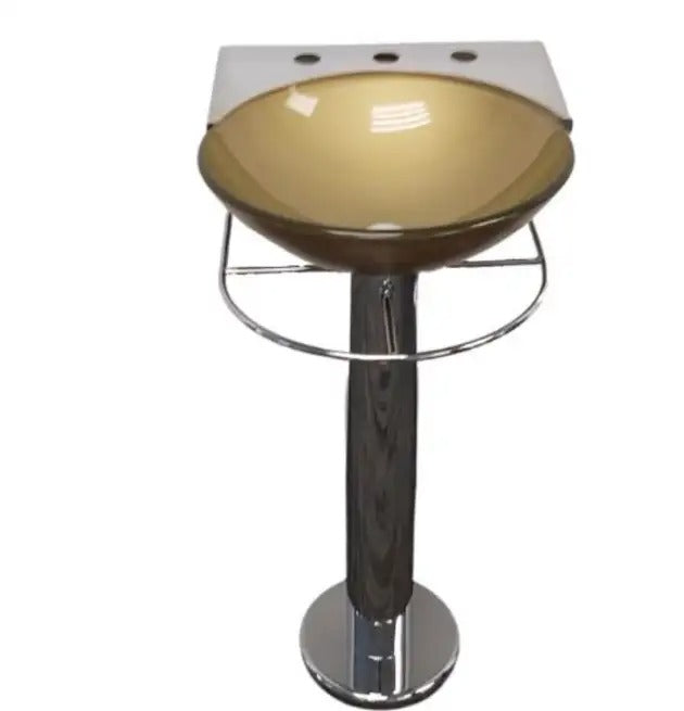 Golden Chrome Pedestal Sinknew