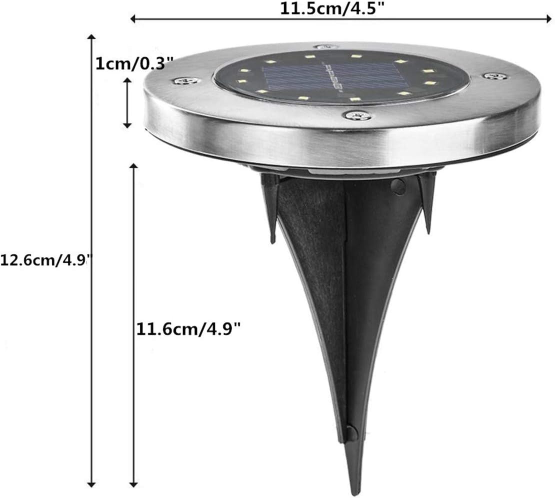 Solar Ground Lights 8 LED Waterproof