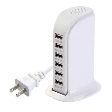 30W 6 Port USB Universal Charging Station Rapid Charger Power Adapter USB Multi Socket Charging Organizer