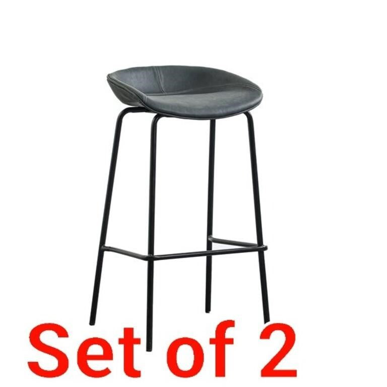 BAR STOOLS Black Upholstered