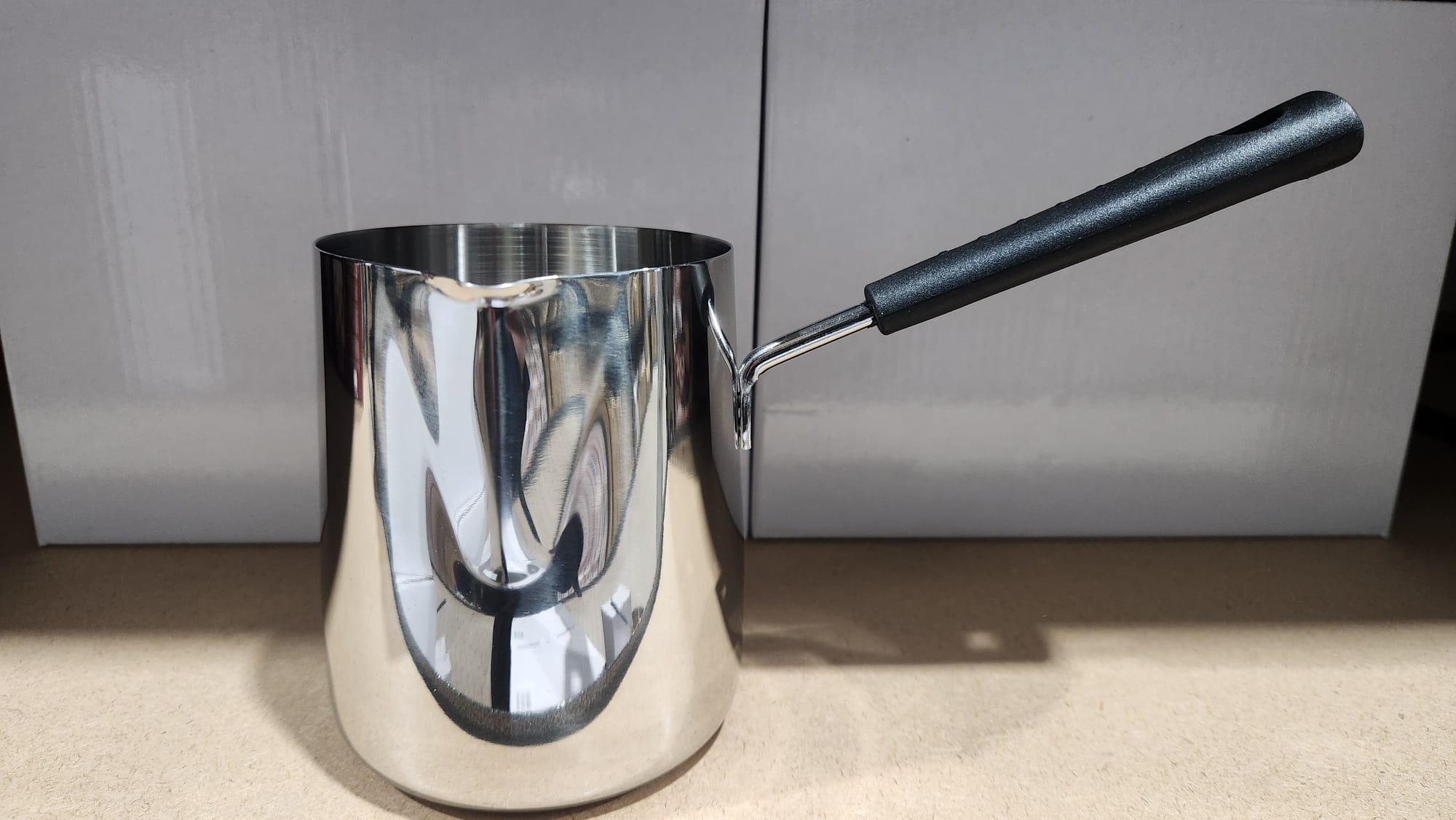 SMALL MILK CUP SILVER STAINLESS STEEL