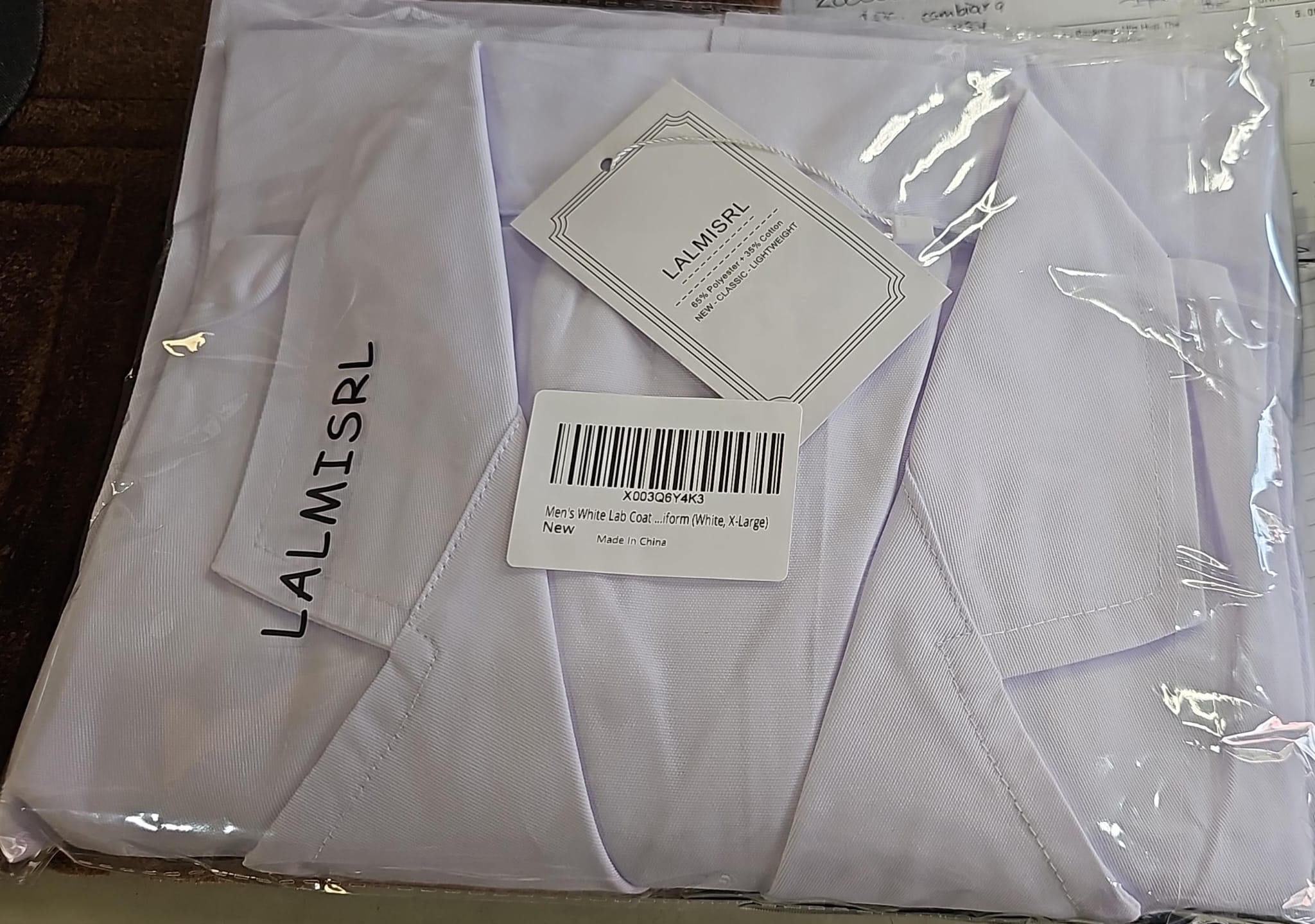 White lab coat for men