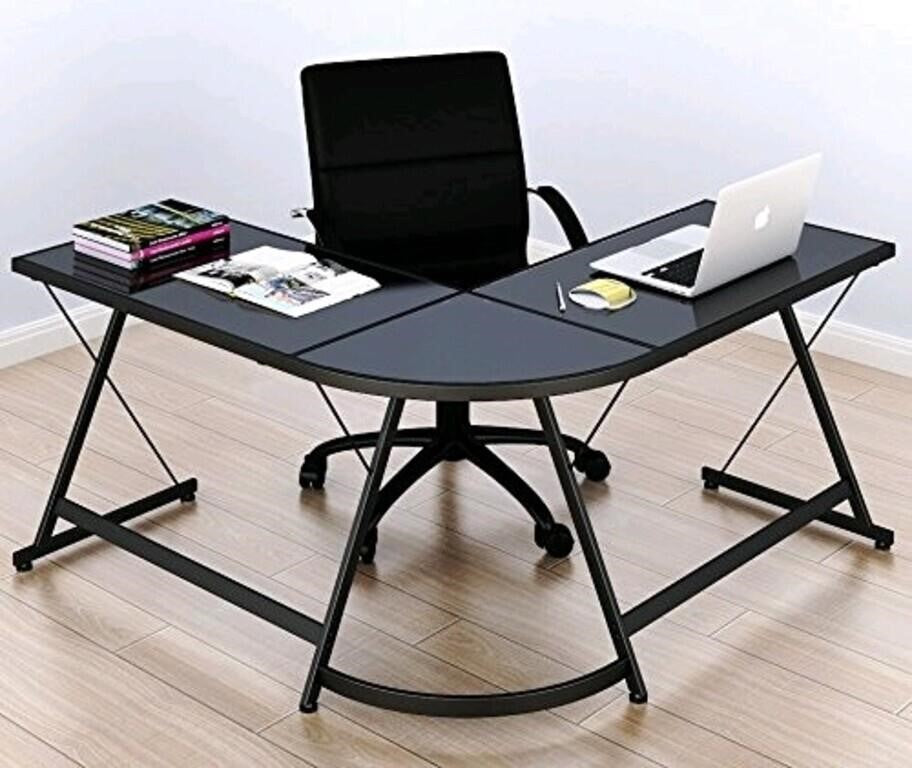 SHW Gaming Desk Computer L-Shape Corner Studio
