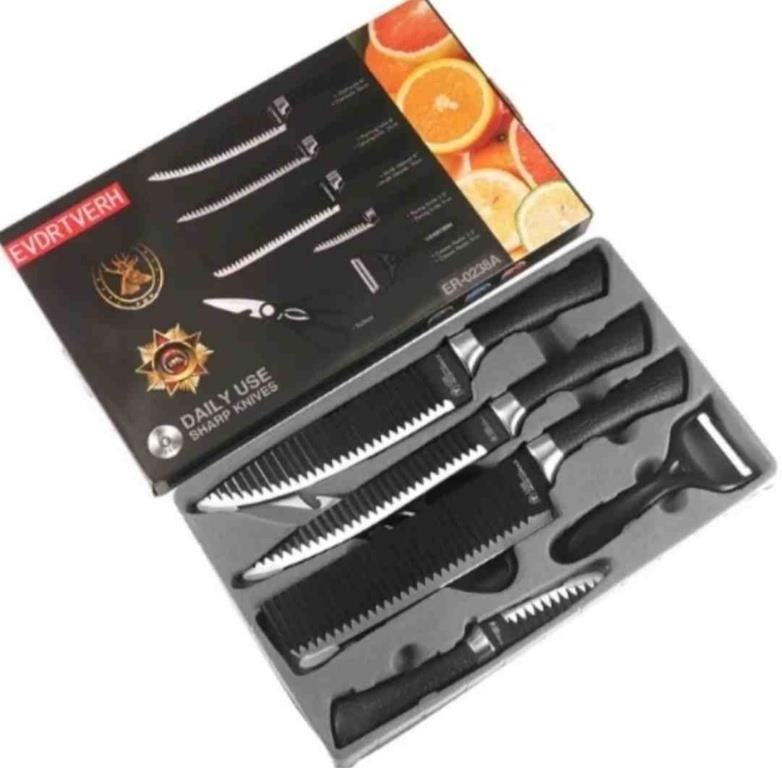 EVDRTVERH Knife Set 6 Piece, Daily Use Sharp