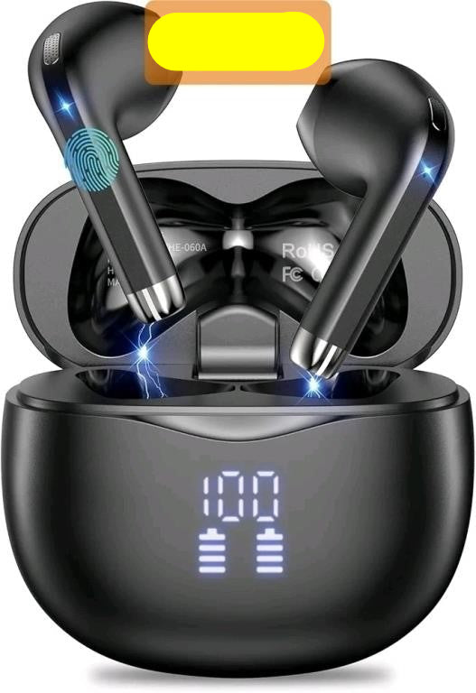 QYCAITEK Wireless Earbuds, Black
