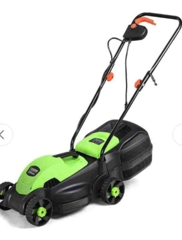 Corded Mower With Grass Bag Green ET10081GN