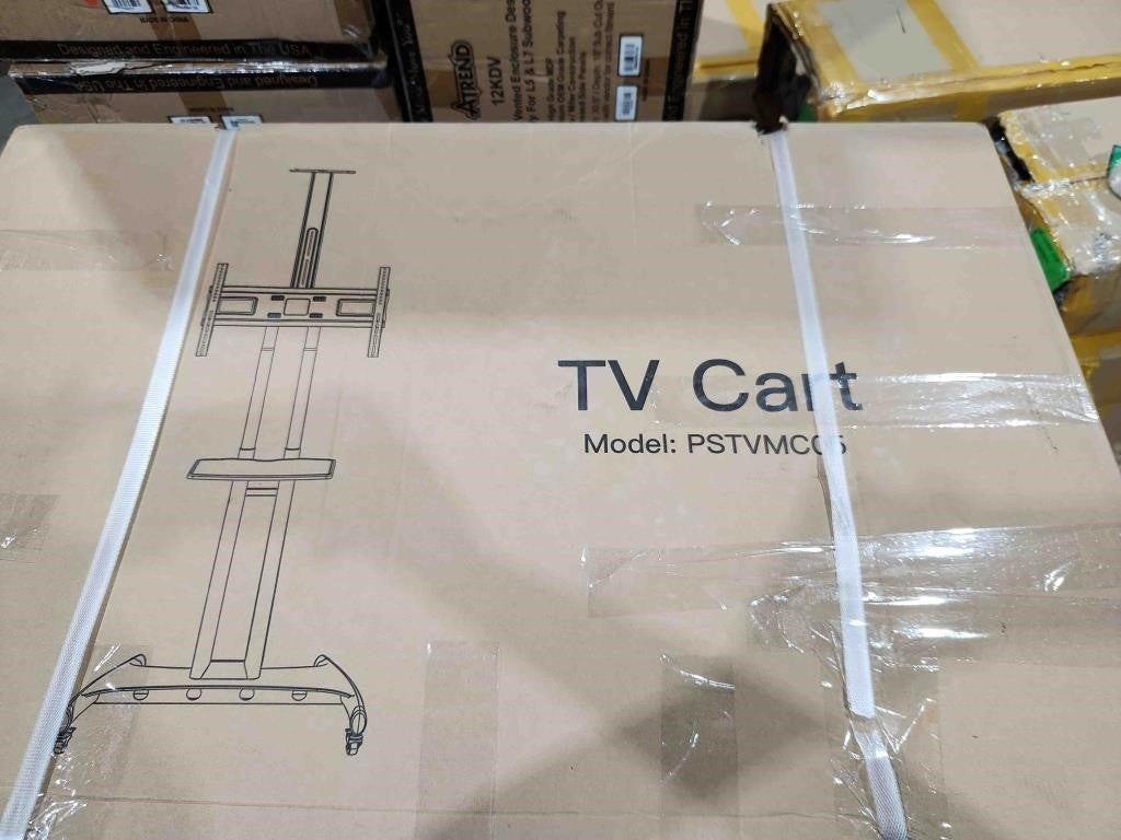 TV Stand with Wheels,Height Adjustable