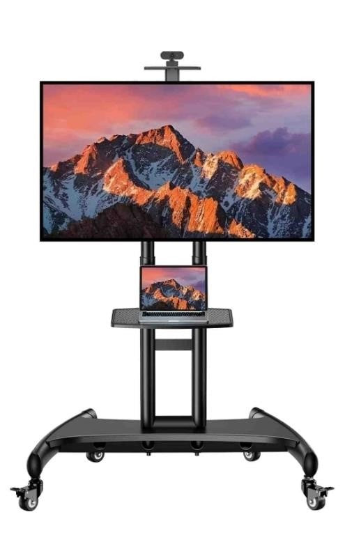 TV Stand with Wheels,Height Adjustable
