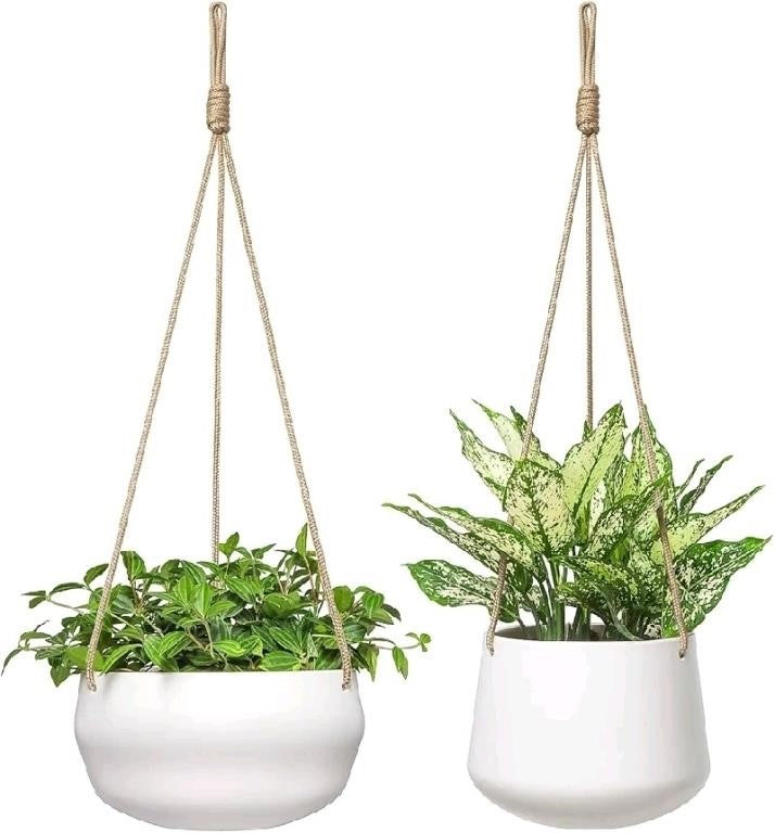 Mkono Ceramic Hanging Planters