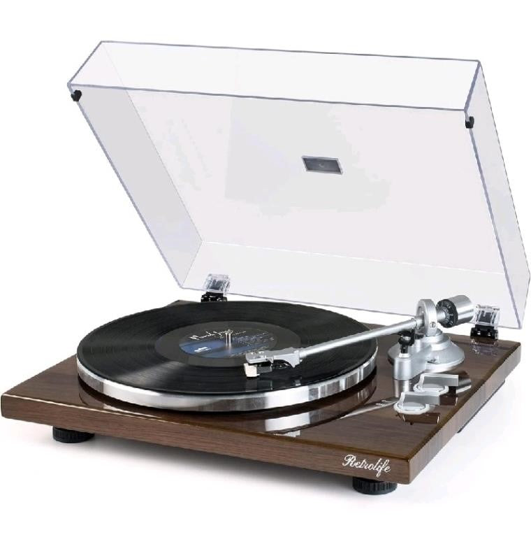 Retrolife Record Player Belt-Drive Turntables