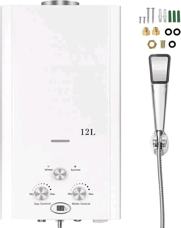 Xverycan, 12L Water Heater, 3.17 GPM LPG