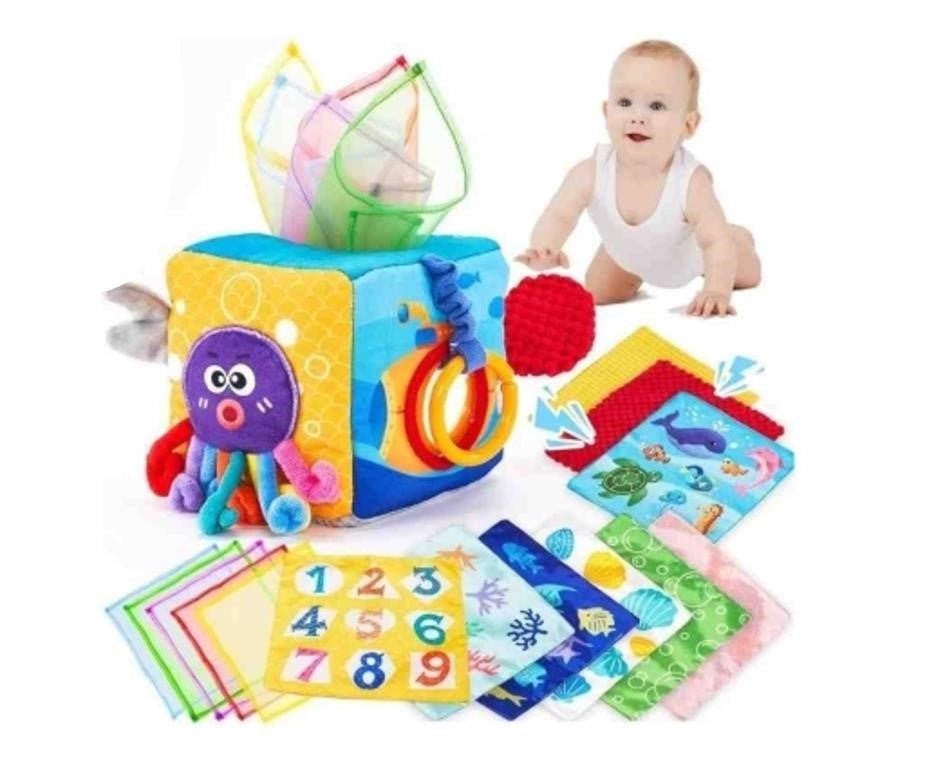 hahaland Baby Tissue Box Toy