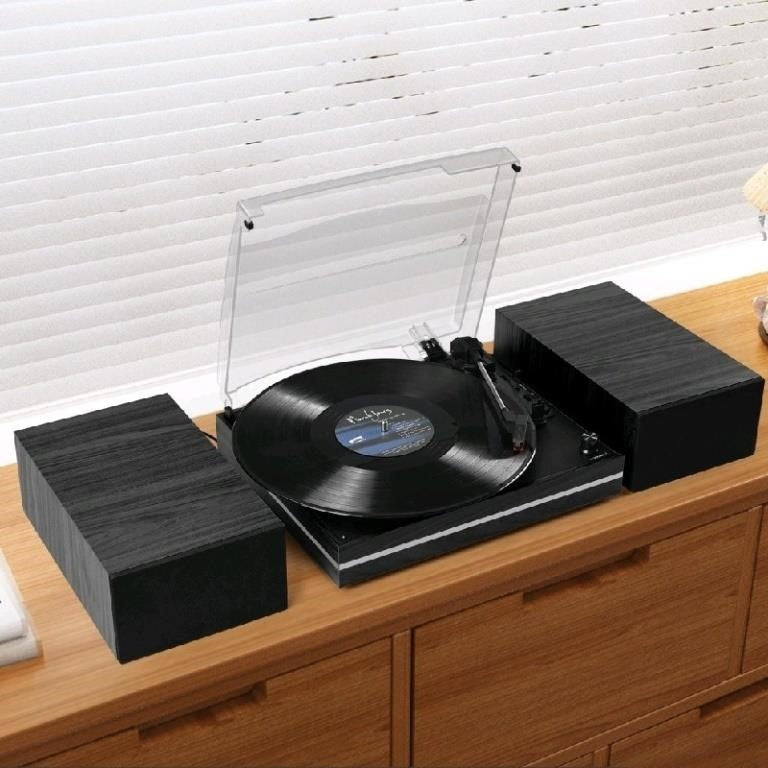 Retrolife Vintage wood turntable with bluetooth