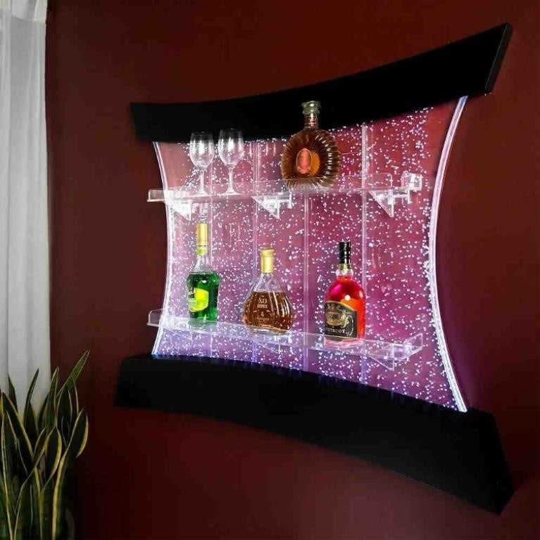 Multifunctional LED Changing Water Bubble WINE CABINET