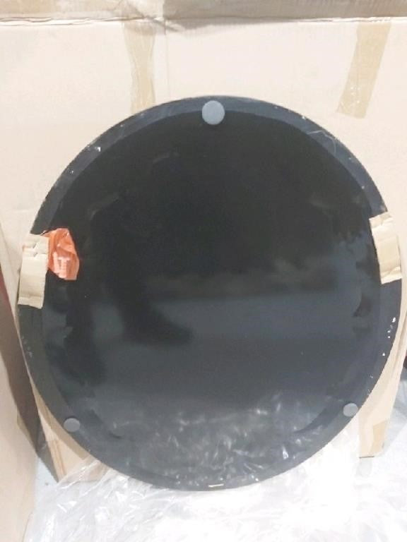 Wooden Framed Oval Mirror, 32" x 26"