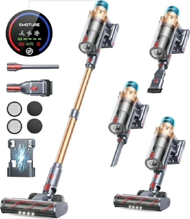 SMOTURE Cordless Vacuum Cleaner, 550W 45K