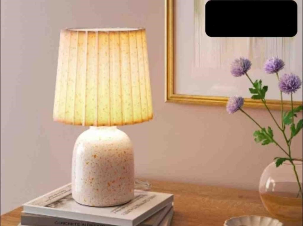 Mini Printed Ceramic Base Table Lamp