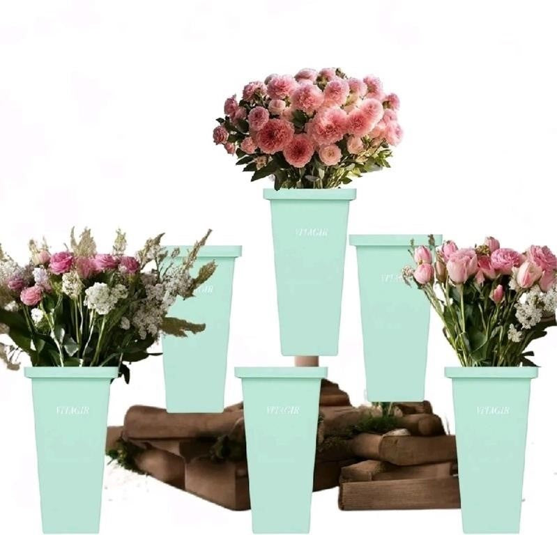 Set of 6 s flower buckets