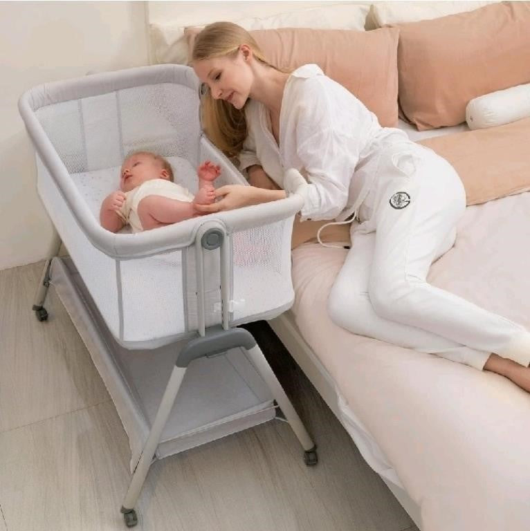ANGELBLISS Baby Bassinet Bedside Sleeper, 99L x 58