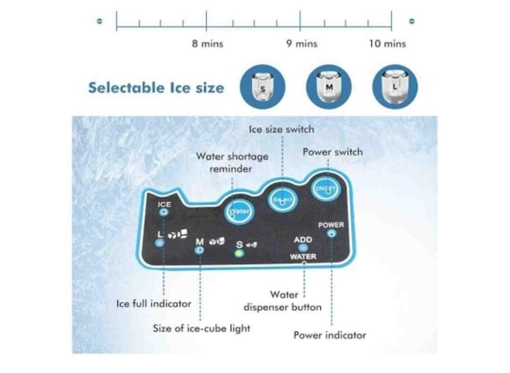 Countertop Ice Maker Built 2 in 1 COSTWAY