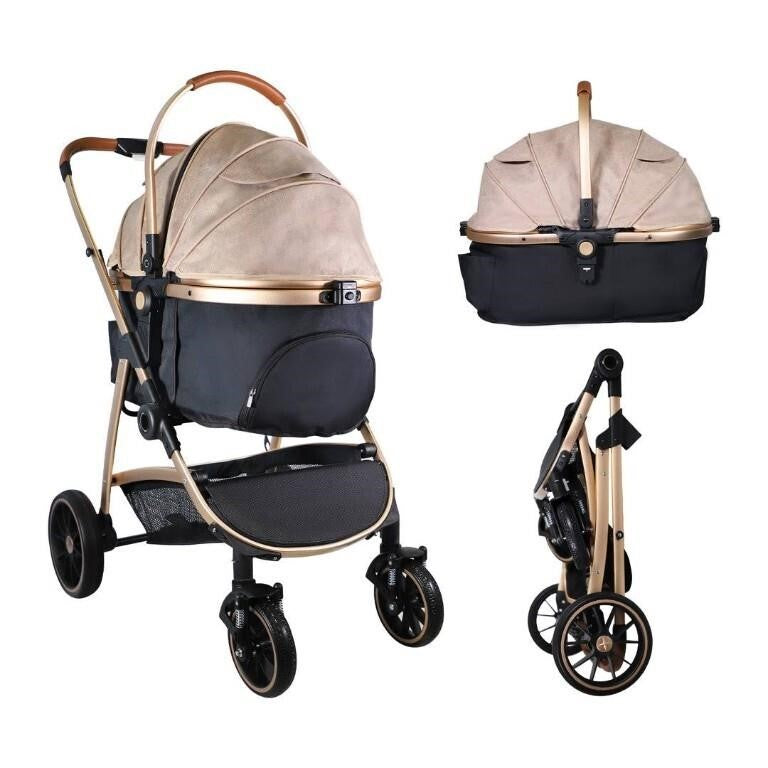 Switte Pet Stroller (Gold and Black)