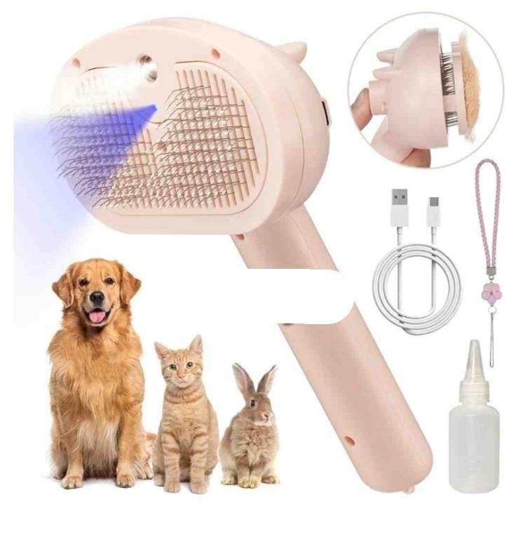 Pet Steam Hair Comb Brush for Shedding, 4 In 1