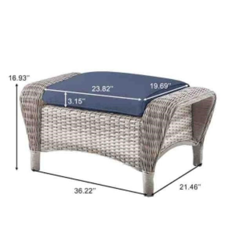 Hampton Bay Beacon Park Gray Wicker Outdoor Pa