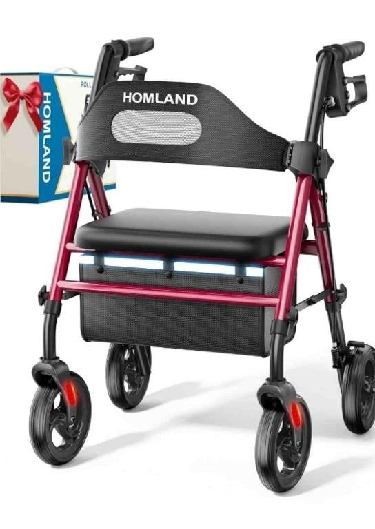 HOMLAND Foldable Rollator Walkers