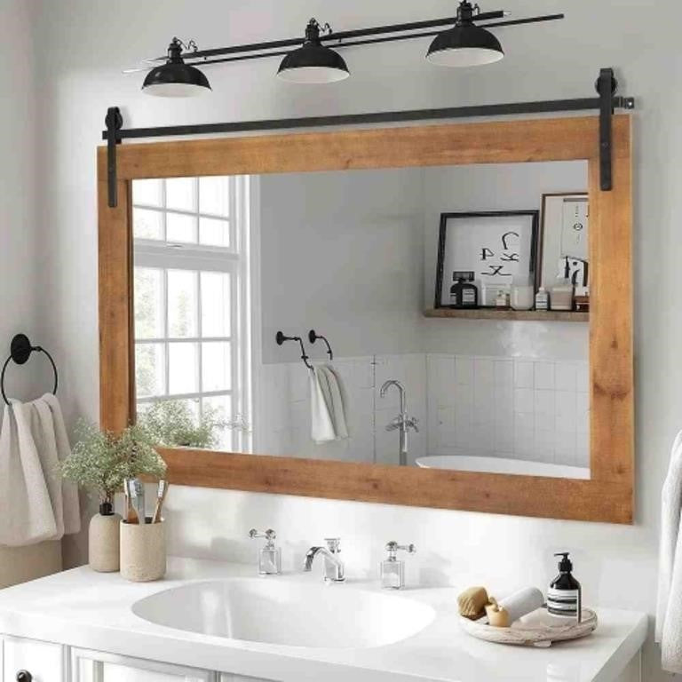 Wall Mirror, 40” x 26” SeekElegant Farmhouse