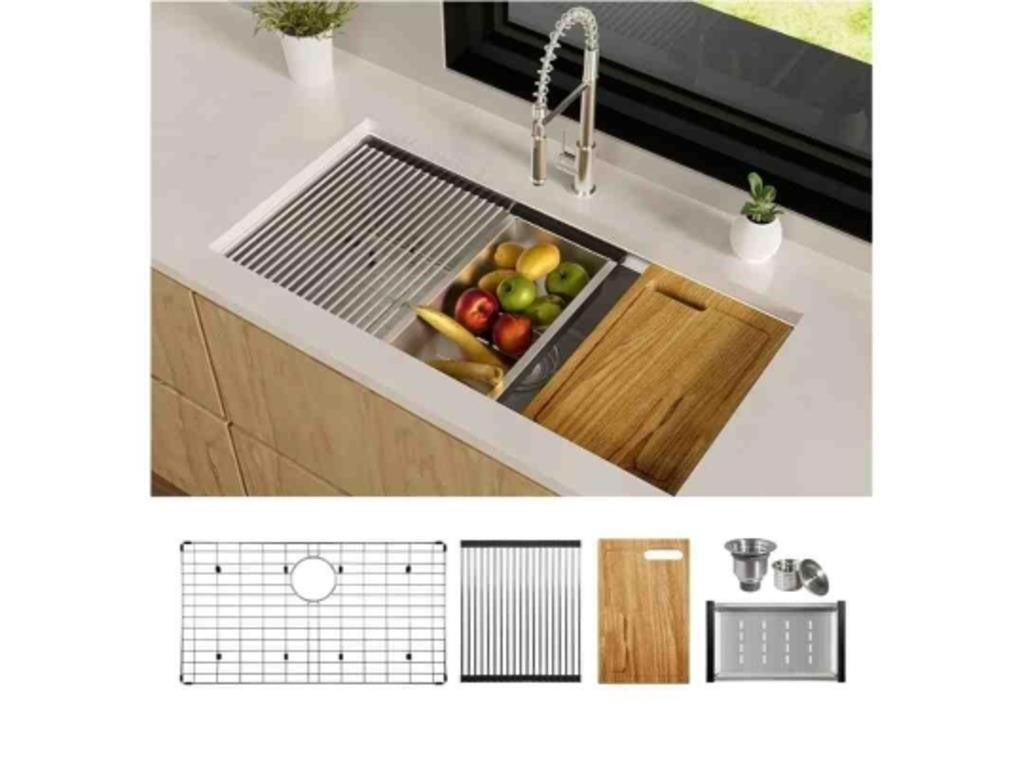 Workstation Kitchen Sink, TECASA 36 Inch