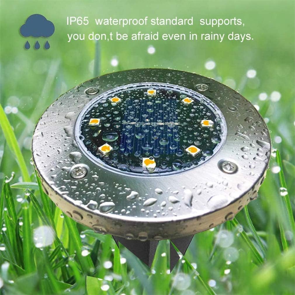 Solar Ground Lights 8 LED Waterproof