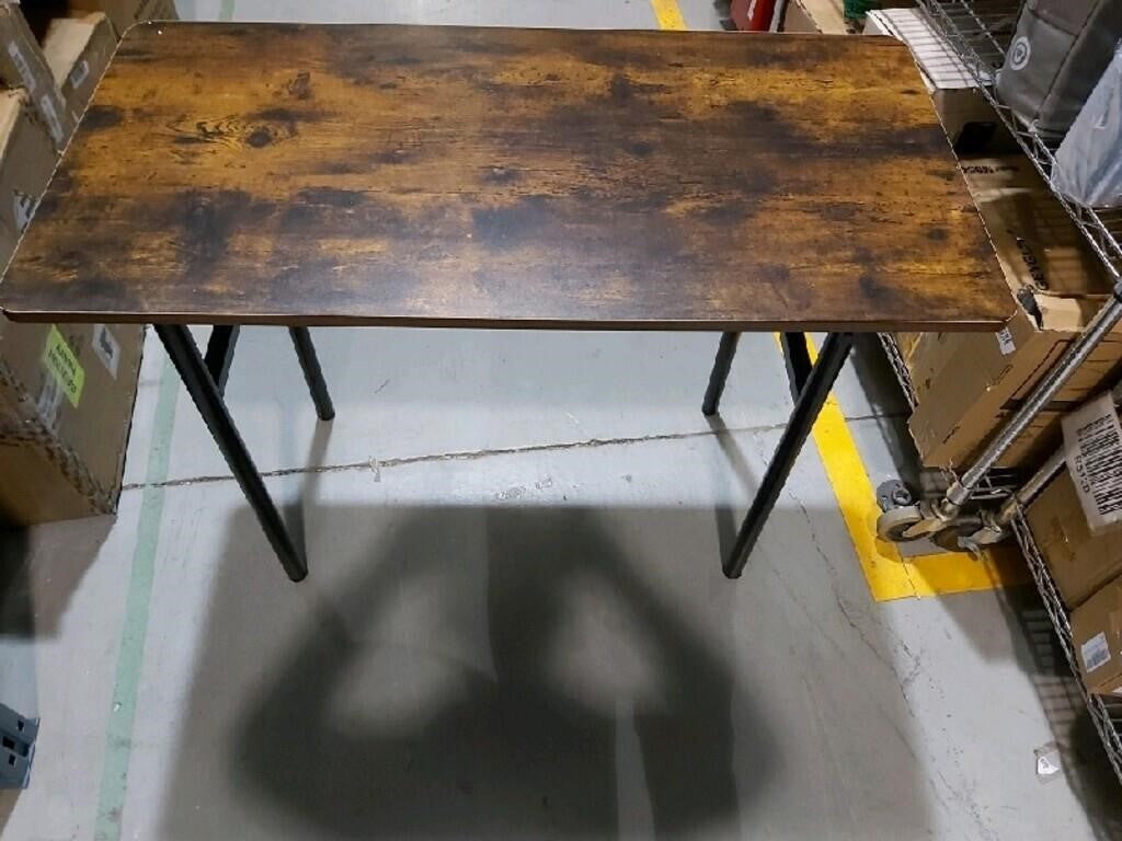 Sheraf Folding Table Rustic Wood Top.