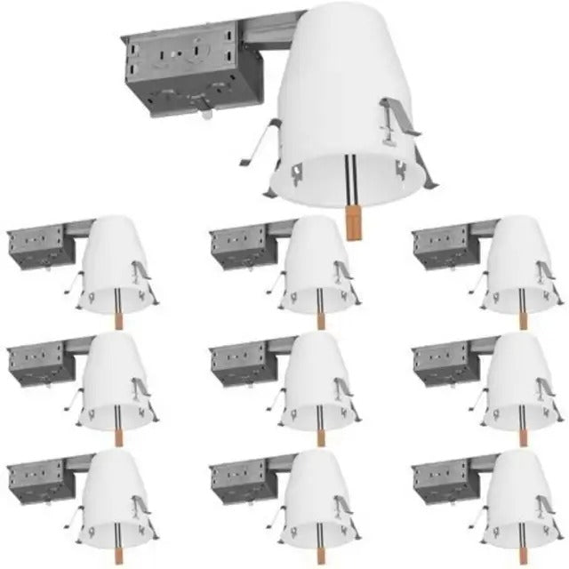 Sunco Lighting 10 PACK - 4' inch Remodel LED Can Air Tight IC Housing LED Recess