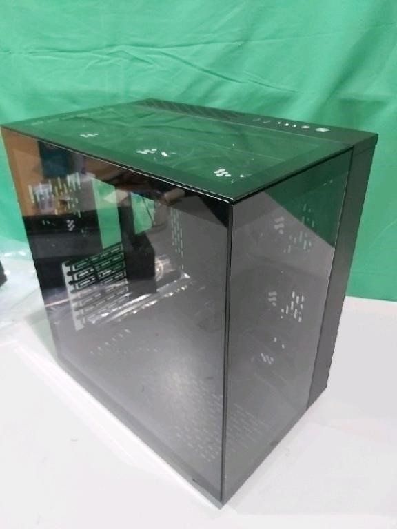 PC Case, Mid ATX, Black, Glass, With Fans