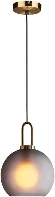 MZSUS Spherical Glass Pendant Lighting, Frosted Gr