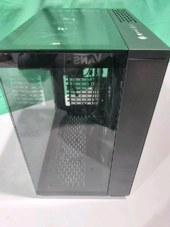 PC Case, Mid ATX, Black, Glass, With Fans