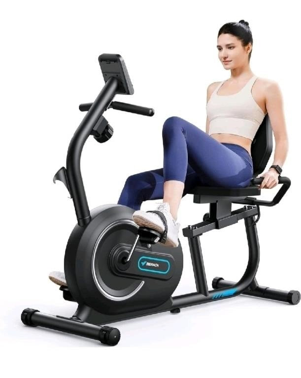 MERACH Recumbent Exercise Bike for Home, Black, Mo