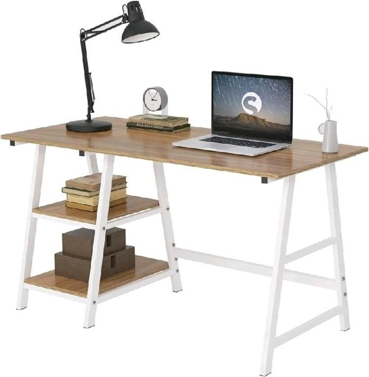 soges Computer Desk 47inches ,Oak Tplus-OK-120-CA