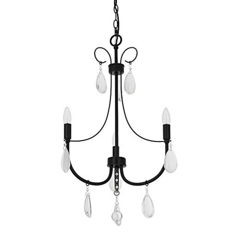 Ravenna Home Classic Light Chandelier, Bulbs Included, 29.5 Inch Height, Dark Bronze open-box Distressed packaging. B07MBFD6H2