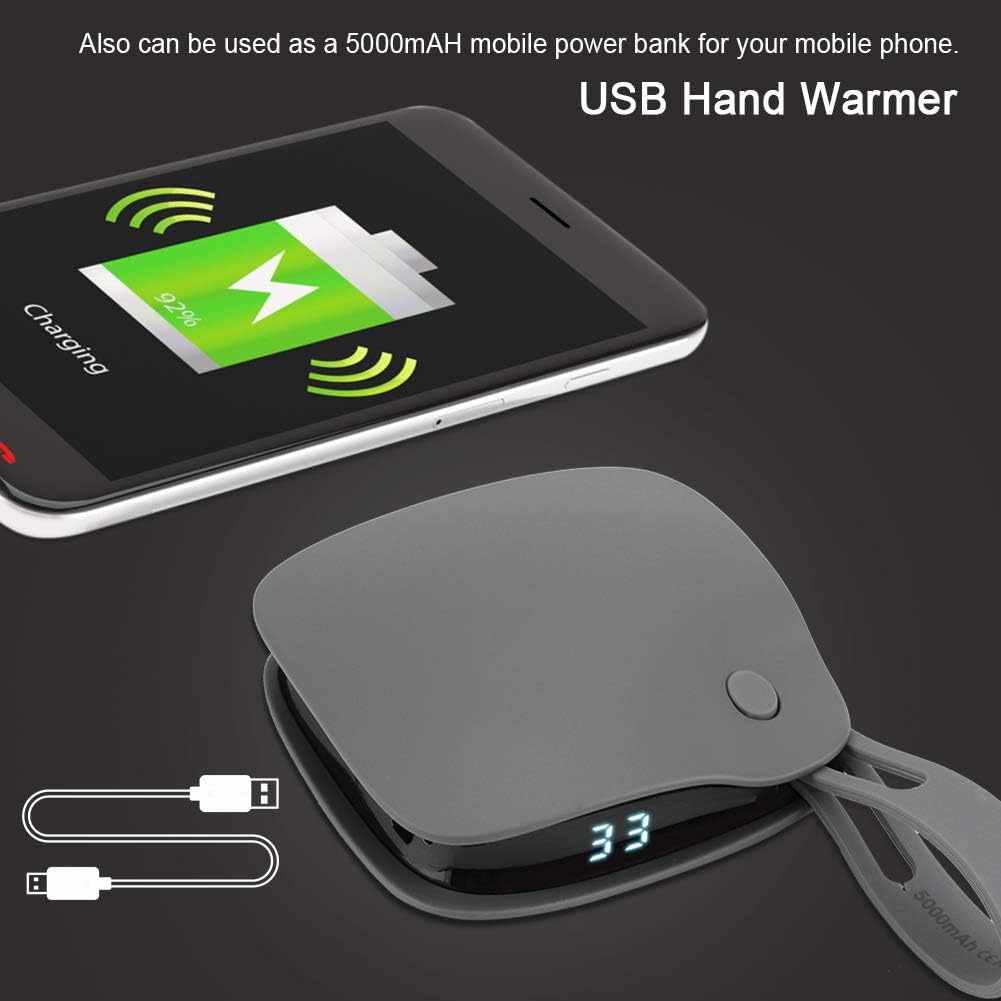 USB Hand Warmer Bank Hand Warmer Electric Hand Warmer Portable n-Proof USB geable Hand Warmer Bank for Home Office(BLACK) Hand Warmer Bank Hand Warmer Electric Hand Warme